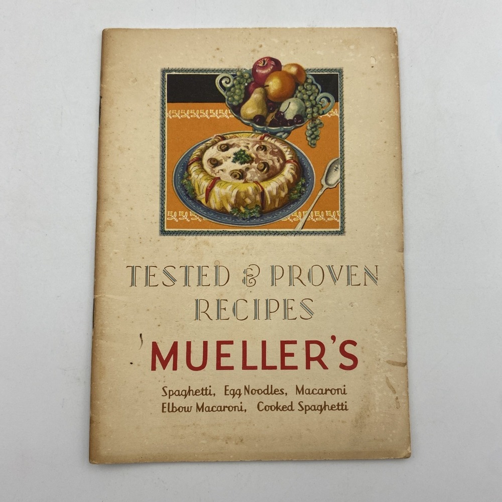 Mueller's Tested and Proven‎ Recipes Vintage Advertising Booklet Mueller Noodles